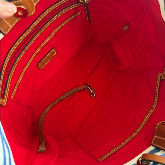 DOONEY & BOURKE•blue stripe Sullivan Addison nautical travel beach tote bag NWT - Picture 4 of 7